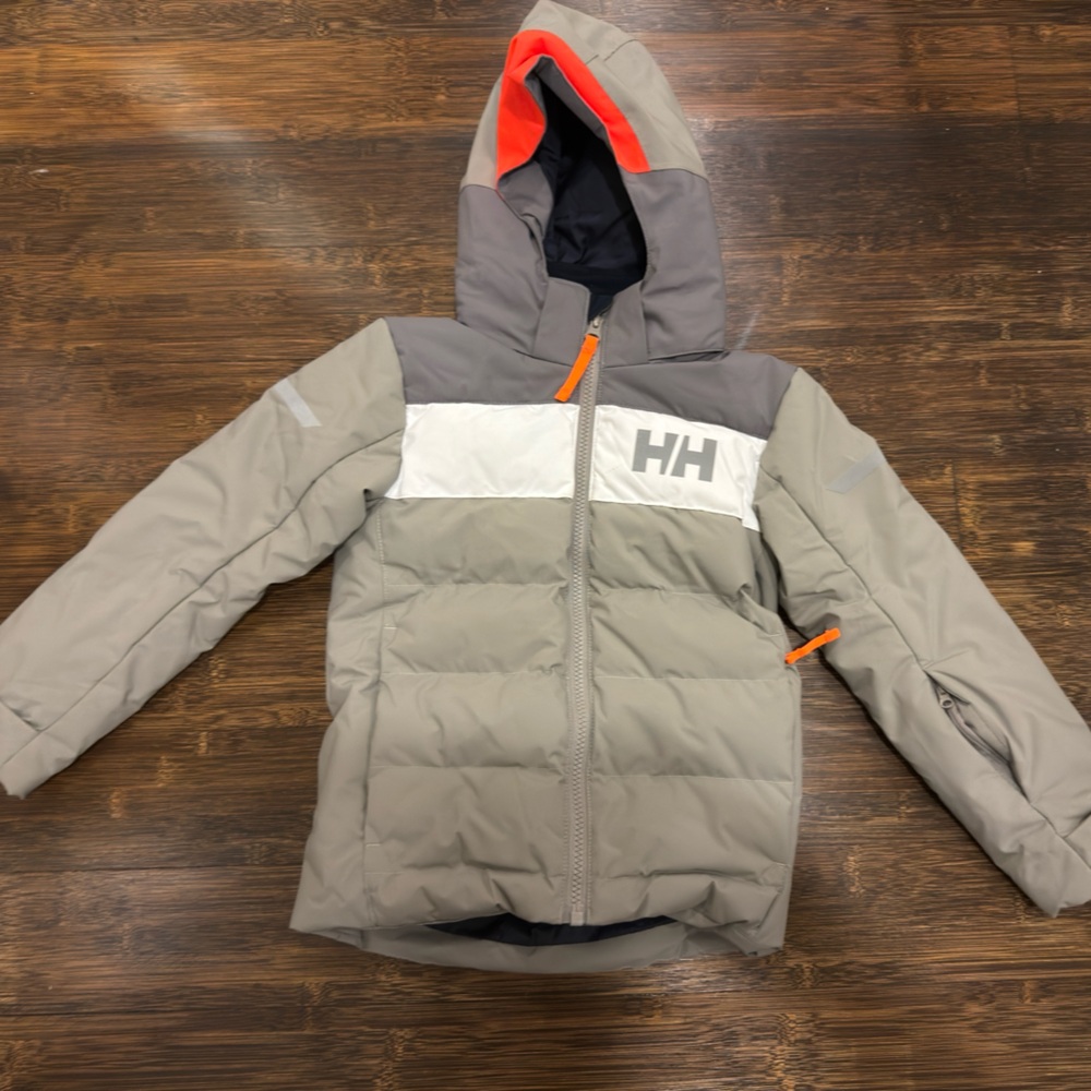 Helly Hansen Kids' Tan and Orange ski Jacket